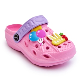 WJ1 Børneskum letvægts Crocs-sandaler Pink slik lyserød 5