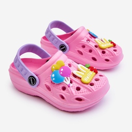 WJ1 Børneskum letvægts Crocs-sandaler Pink slik lyserød 2