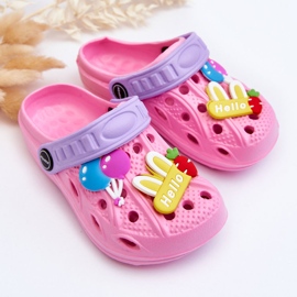 WJ1 Børneskum letvægts Crocs-sandaler Pink slik lyserød 4