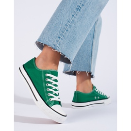 Klassiske grønne Shelovet sneakers til kvinder 3