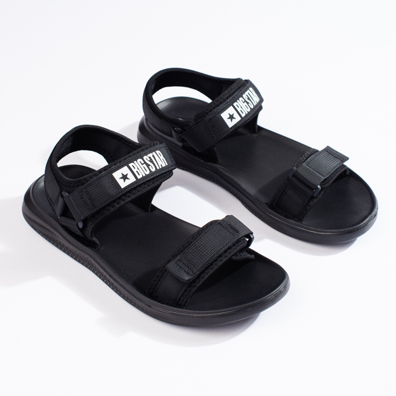 Big Star HH174842 sorte sandaler til mænd 1