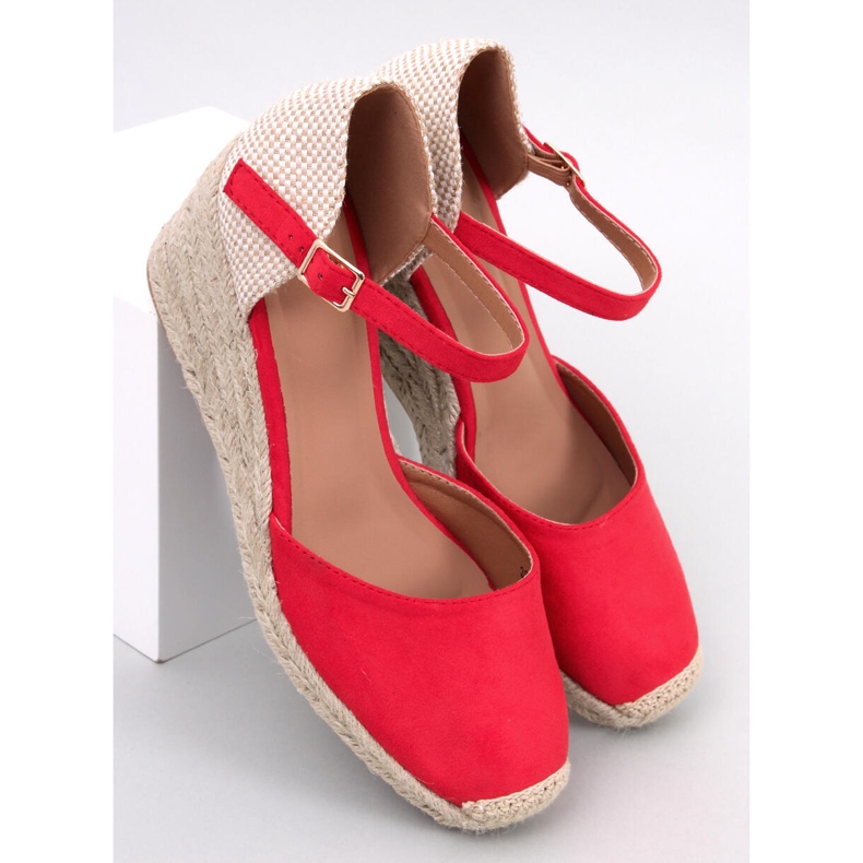 Platten Red wedge espadrilles rød 1