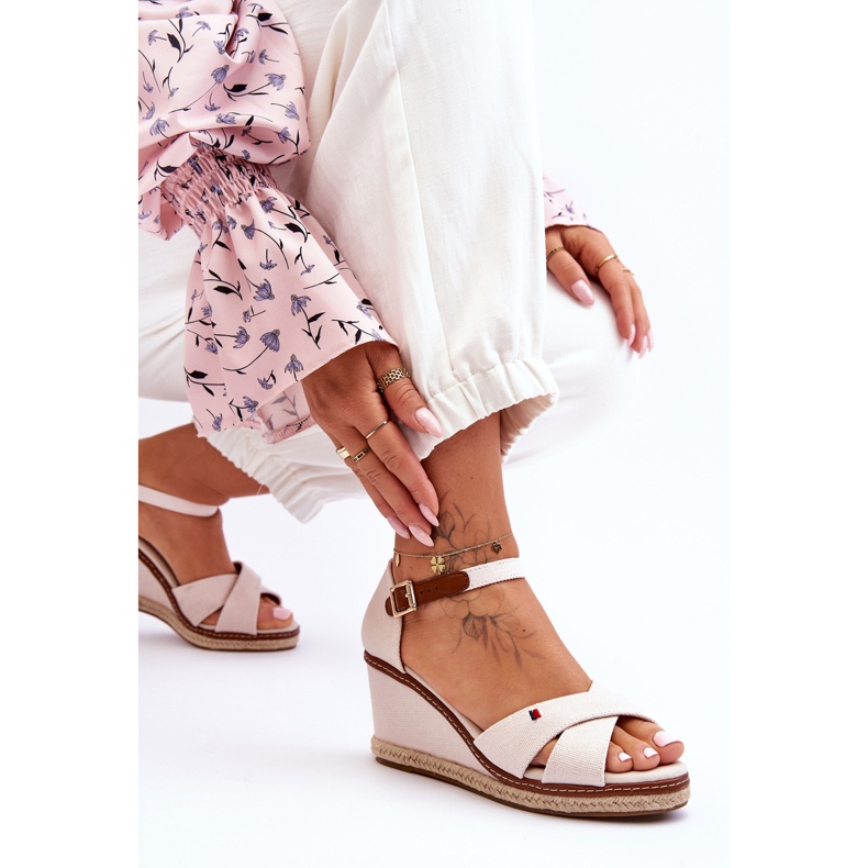 Damesandaler lys beige Janet 1