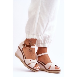 Damesandaler lys beige Janet 2