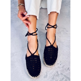 Yaweh sorte espadriller med blonder til kvinder 1