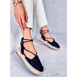 Yaweh sorte espadriller med blonder til kvinder 2
