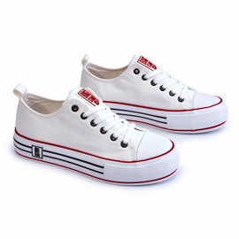 Dame Stof Platform Sneakers Big Star LL274180 Hvid 6