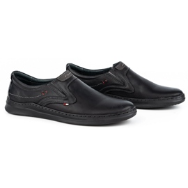 Olivier Herre afslappet slip-on sko 284GT, sort 2