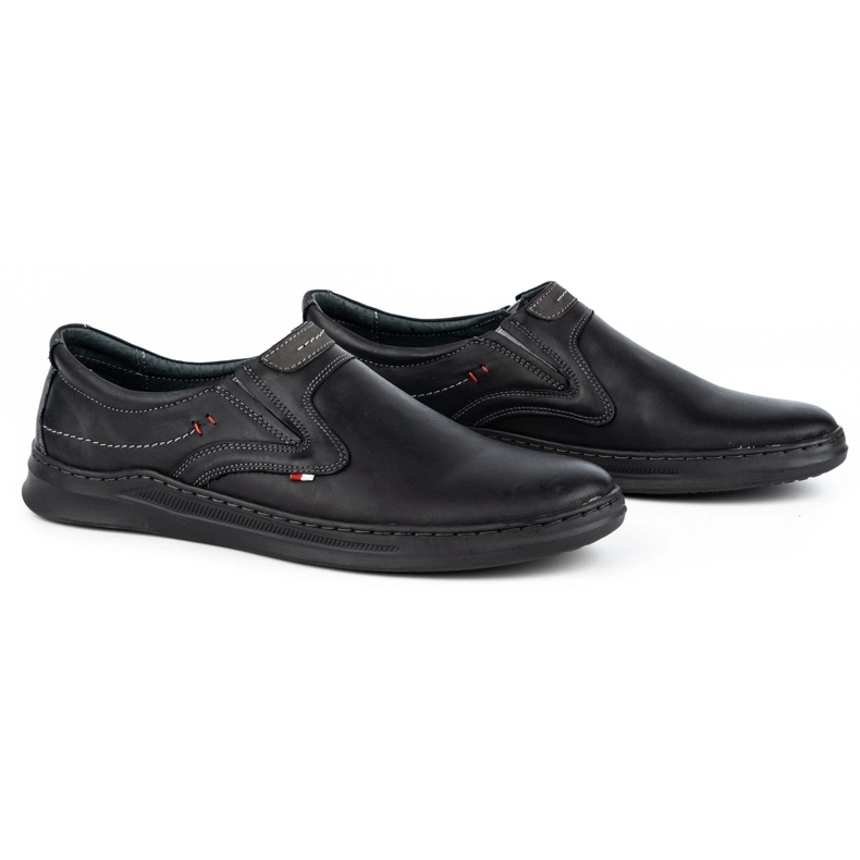 Olivier Herre afslappet slip-on sko 284GT, sort 2