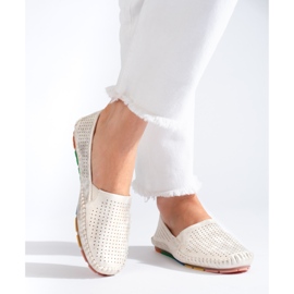 Damegennembrudte slip-on loafers Shelovet guld gylden 1