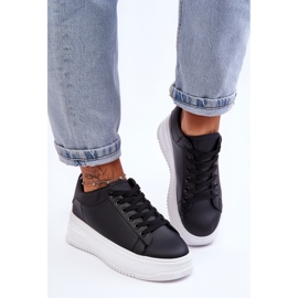 Klassiske sneakers til kvinder, sort og hvid nattur 1