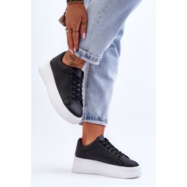 Klassiske sneakers til kvinder, sort og hvid nattur 2