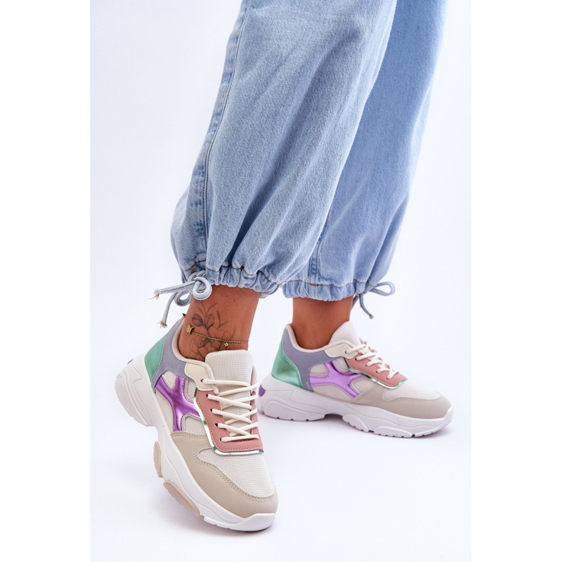 PS1 Sneakers med snøre til kvinder Beige-grøn Cortes flerfarvet 1