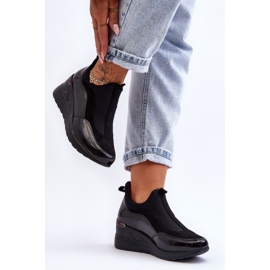 PE1 Slip-On Wedge Sportssko til kvinder Sort Farro 2