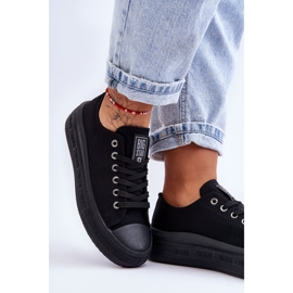 Dame Big Star Platform Sneakers LL274A176 Sort 2