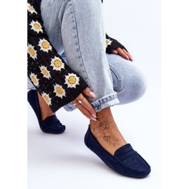 Dame ruskind Loafers Marineblå Lenvie 2