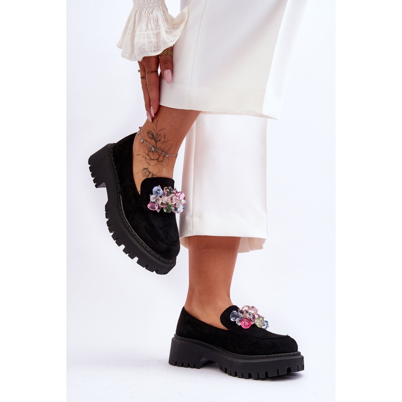 PS1 Dame Crystal Loafers Sort Avril 1
