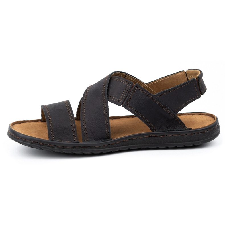 KOMODO Mænds lædersandaler 882K sort nubuck 2