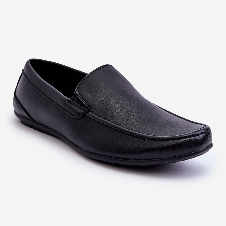 Herre læder loafers sort Theo 1
