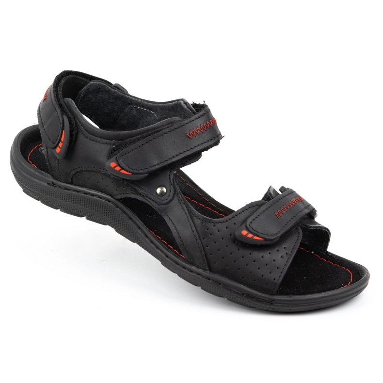 Olivier 323 sorte herresandaler 1