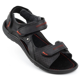 Olivier 323 sorte herresandaler 2