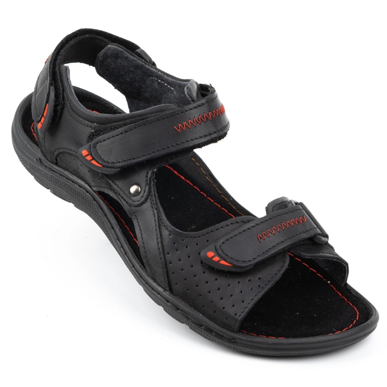 Olivier 323 sorte herresandaler 2