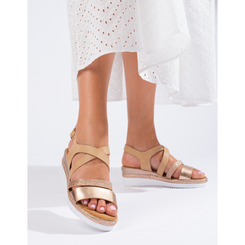 Shelovet beige sandaler til kvinder 2