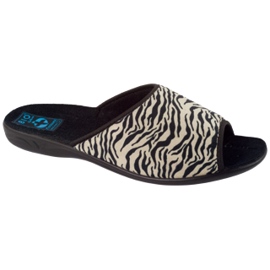 Adanex Dame hjemmesko Sara 15773 Leopard print sort 1
