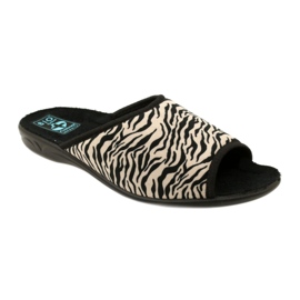 Adanex Dame hjemmesko Sara 15773 Leopard print sort 2
