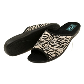 Adanex Dame hjemmesko Sara 15773 Leopard print sort 5