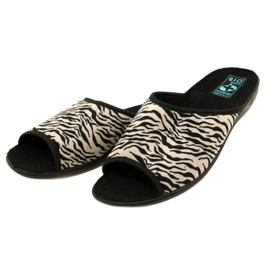 Adanex Dame hjemmesko Sara 15773 Leopard print sort 4