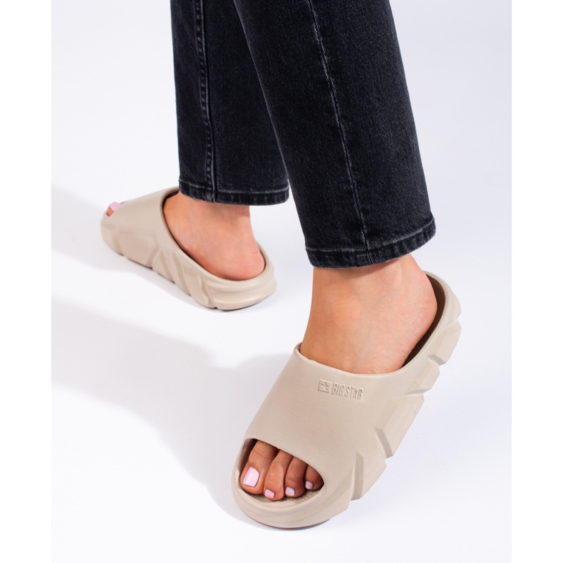 Beige dametøfler Big Star LL274593801 1