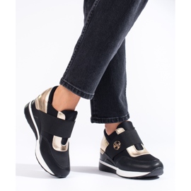 Sorte Shelovet wedge sneakers til kvinder 1
