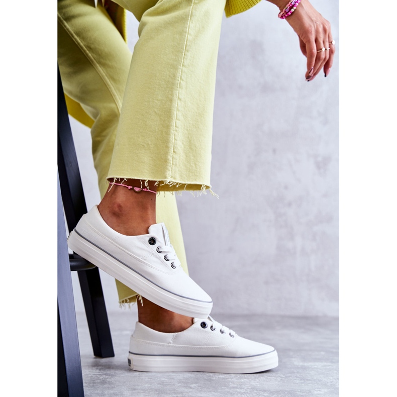 Dame Sneakers Big Star KK274017 Hvid 4