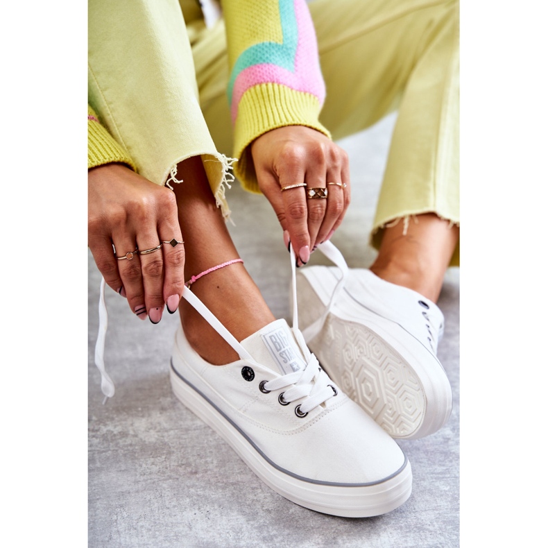 Dame Sneakers Big Star KK274017 Hvid 2