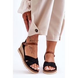 Lyse ruskindssandaler Sort Celine 1