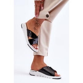 Lakerede Low Wedge Hjemmesko S.Barski AL22469 Sort 2