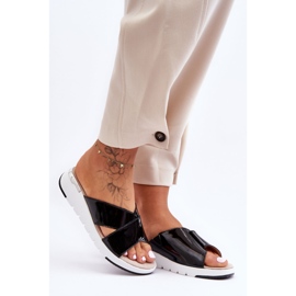 Lakerede Low Wedge Hjemmesko S.Barski AL22469 Sort 4