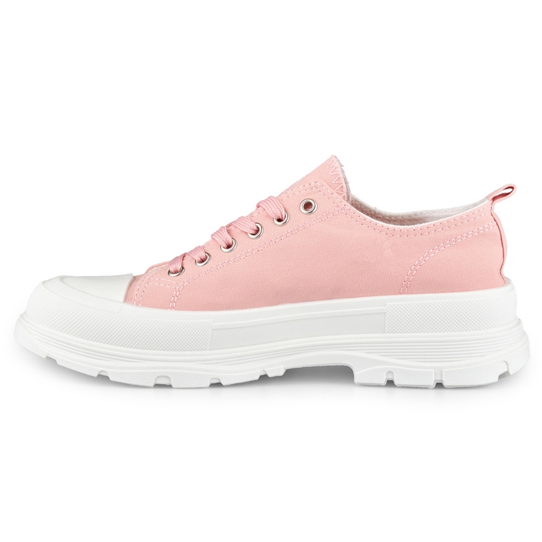 Pink sneakers på lav platform lyserød 2
