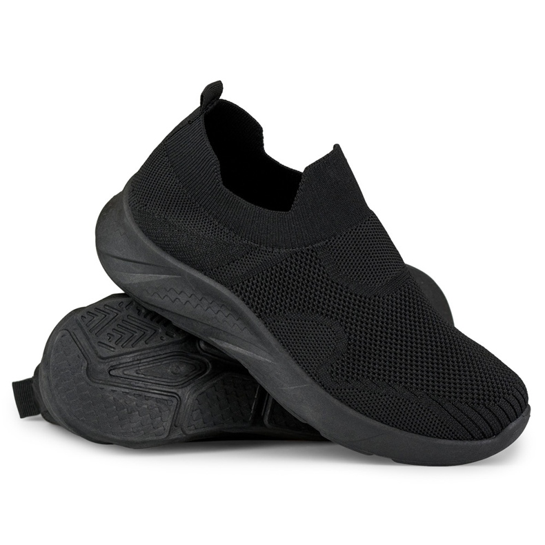 Sorte sports slip-on sko 1