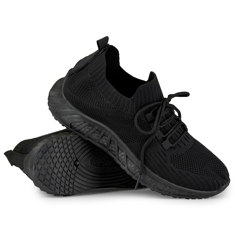 Sorte sports slip-on sko til kvinder 1