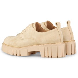 Beige platform sko 1