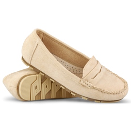 Komfortable beige loafers til kvinder 4