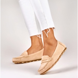 Komfortable beige loafers til kvinder 6