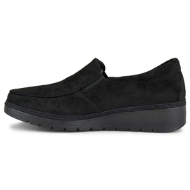 Komfortable loafers i sort ruskind til kvinder 2