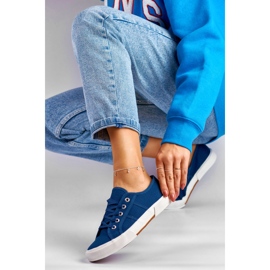 Navy lave sneakers blå 1
