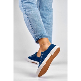 Navy lave sneakers blå 2