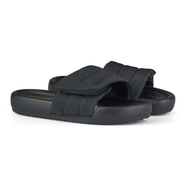 Sorte hjemmesko til kvinder, der kan justeres med velcro 2