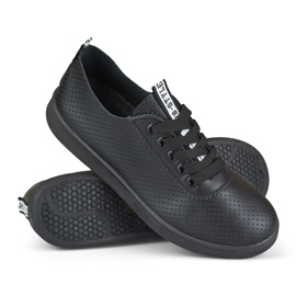 Bellis sorte gennembrudte sneakers til kvinder 1