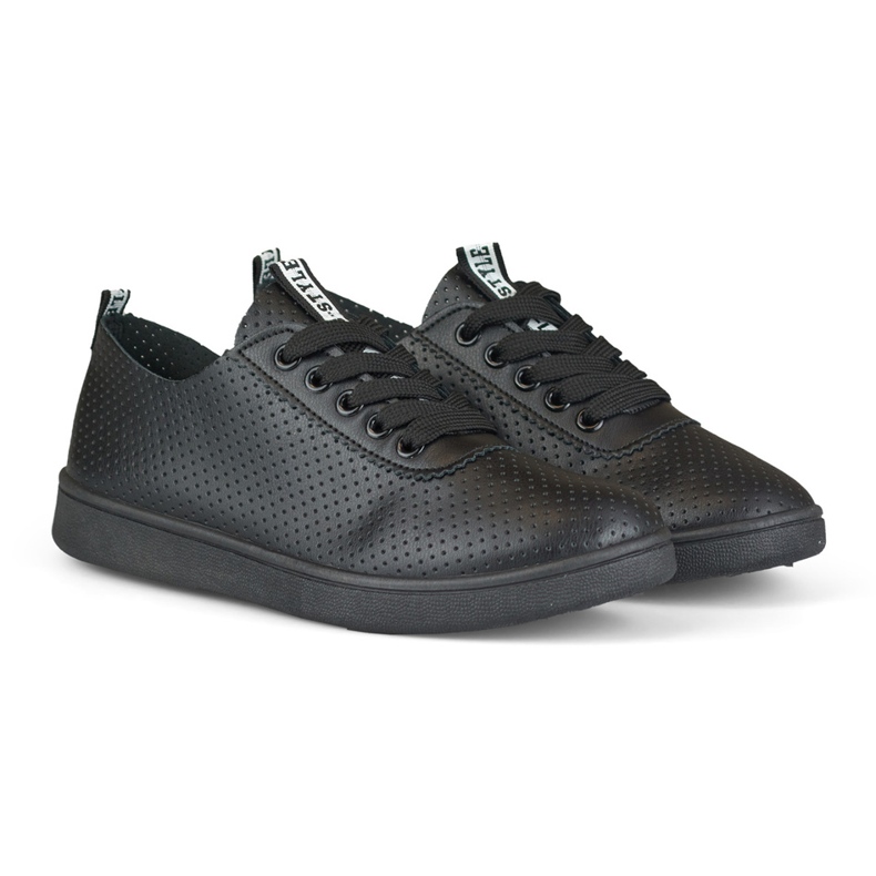 Bellis sorte gennembrudte sneakers til kvinder 2